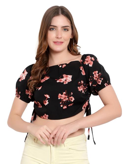 women's crop square neck top - 19811330 - Very Small Image - 1