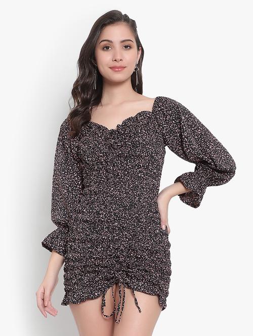women's bodycon micro print dress - 19811391 - Very Small Image - 1