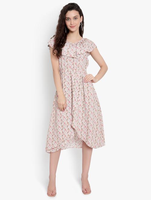 women's asymmetric floral dress - 19811399 - Very Small Image - 1