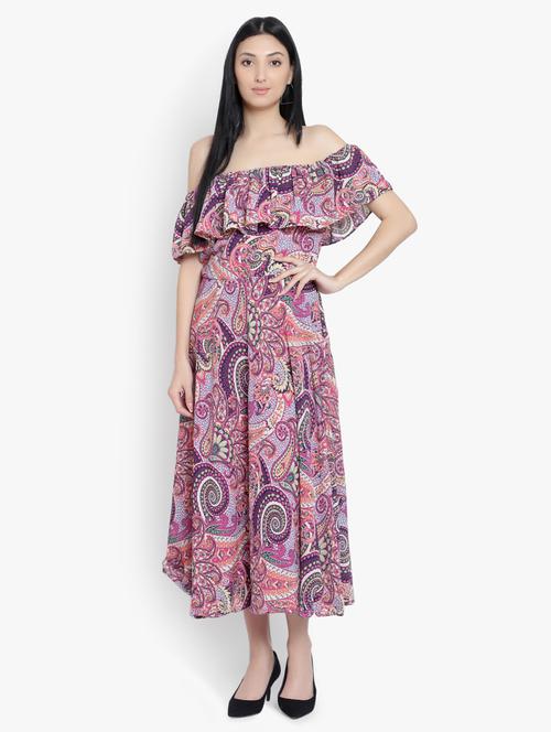 women's fit & flare floral dress - 19811409 - Very Small Image - 1