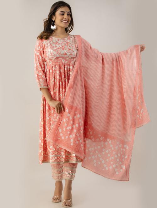 embroidered kurta pant suit set with dupatta - 19811722 - Very Small Image - 1