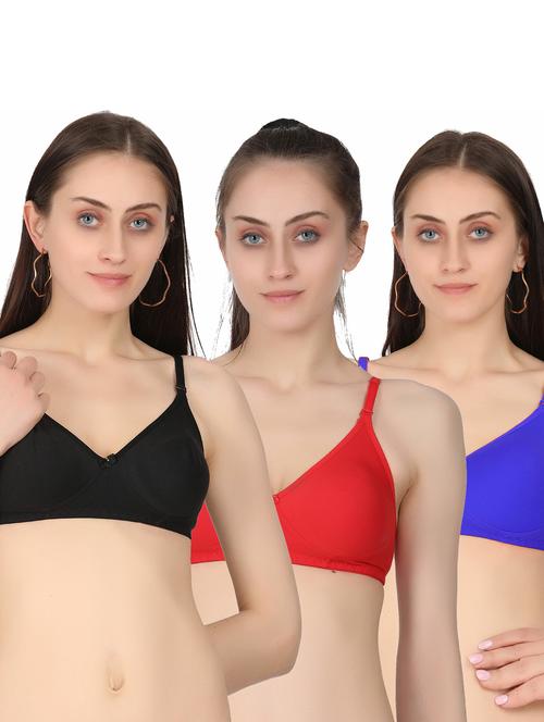 multi colored cotton regular bra - 19812911 - Very Small Image - 1