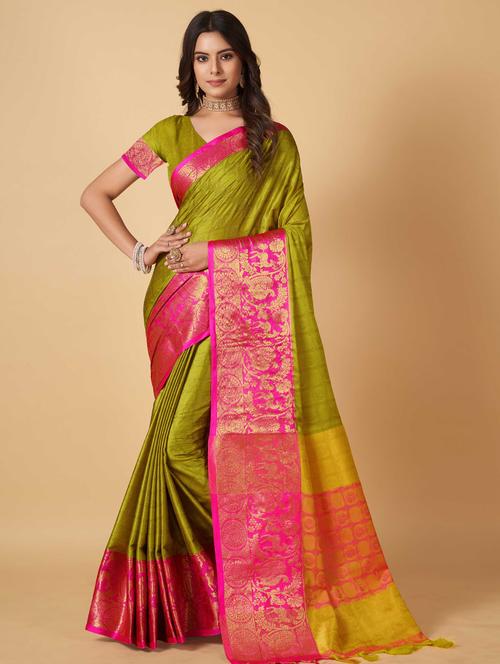 ethnic motif venkatagiri saree - 19812979 - Very Small Image - 1