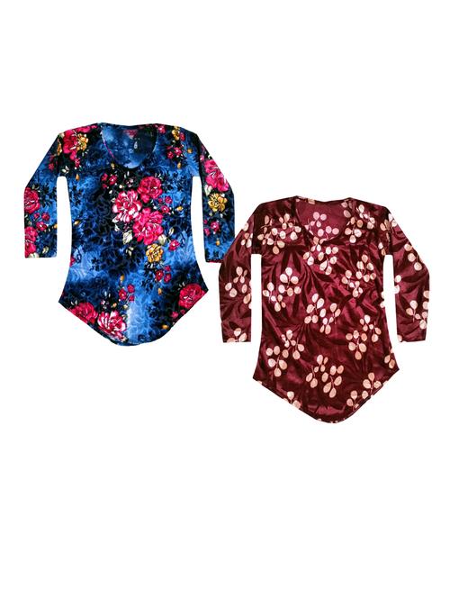 pack of 2 multi colored printed regular top - 19813165 - Very Small Image - 1