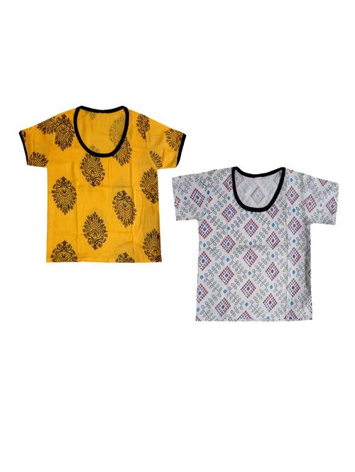 pack of 2 multi colored printed crop top - 19813169 - Very Small Image - 1