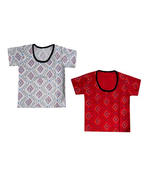 pack of 2 multi colored printed crop top - 19813202 - Very Small Image - 1