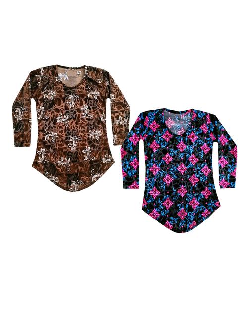 pack of 2 floral printed tops - 19814180 - Very Small Image - 1