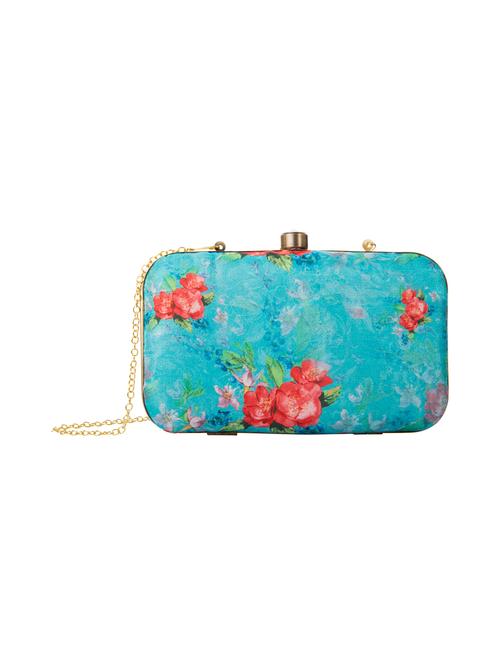 women floral printed box clutch - 19814233 - Very Small Image - 1