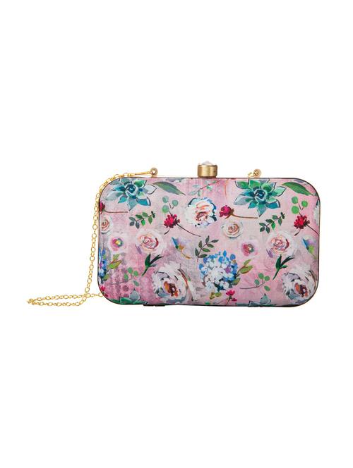 women floral printed box clutch - 19814246 - Very Small Image - 1