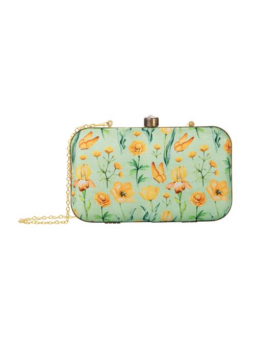 women floral printed box clutch - 19814251 - Very Small Image - 1