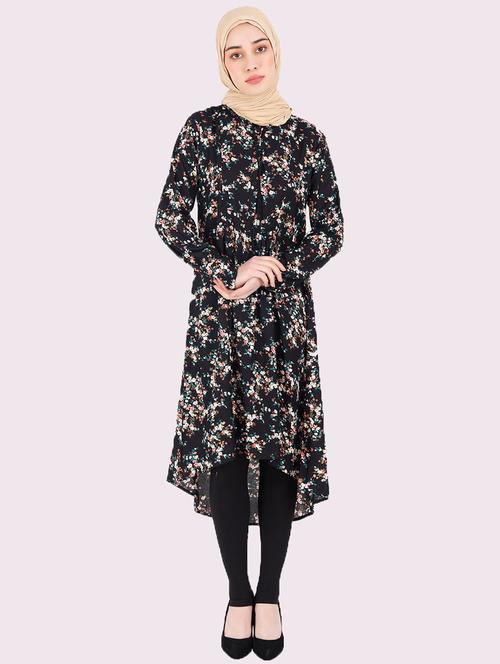 floral printed high-low top - 19814671 - Very Small Image - 1