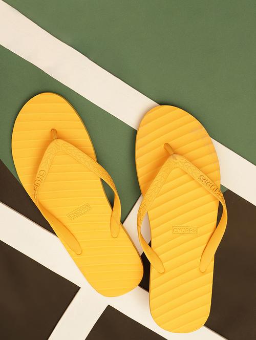 yellow rubber toe separator slippers - 19814714 - Very Small Image - 1