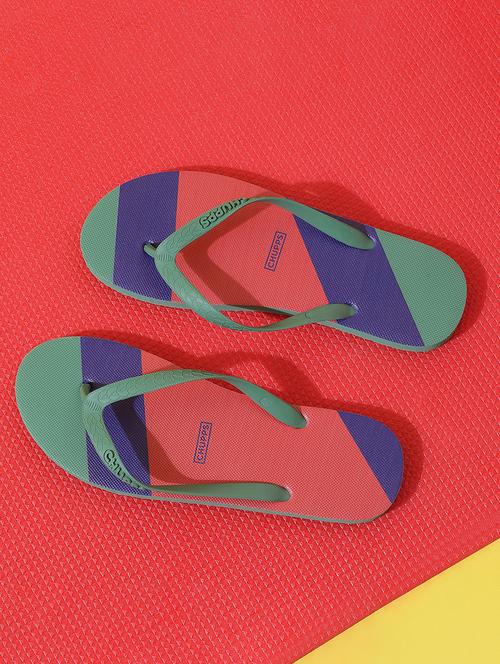 green color block slipper - 19814729 - Very Small Image - 1