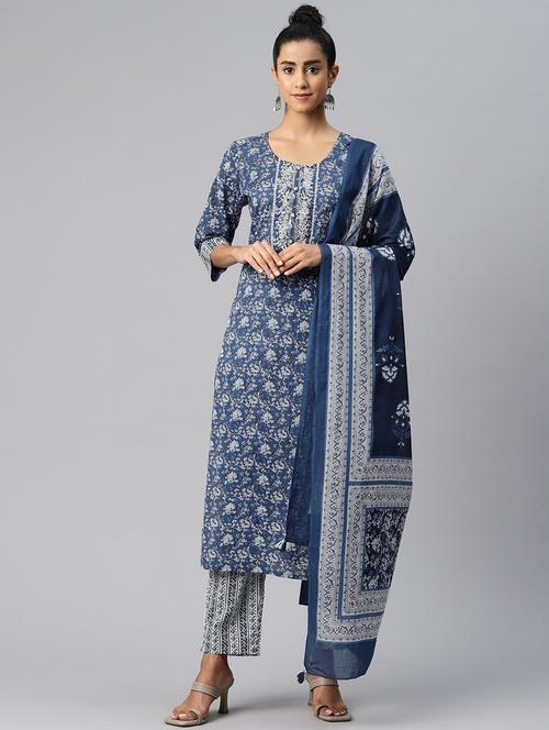 floral print kurta pant set - 19814899 - Very Small Image - 1