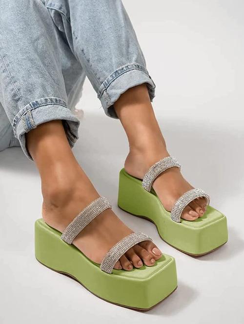 embellished platform heels - 19815270 - Very Small Image - 1