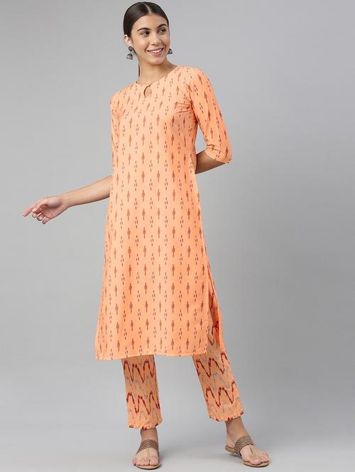 chevron print kurta pant set - 19816278 - Very Small Image - 1