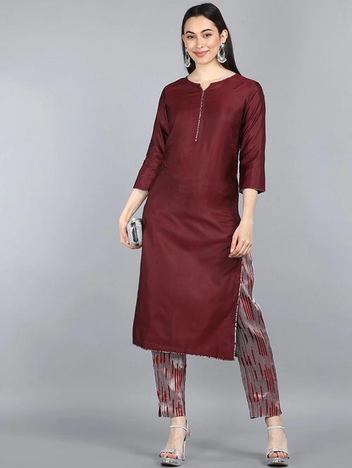 stripes print kurta pant set - 19816316 - Very Small Image - 1