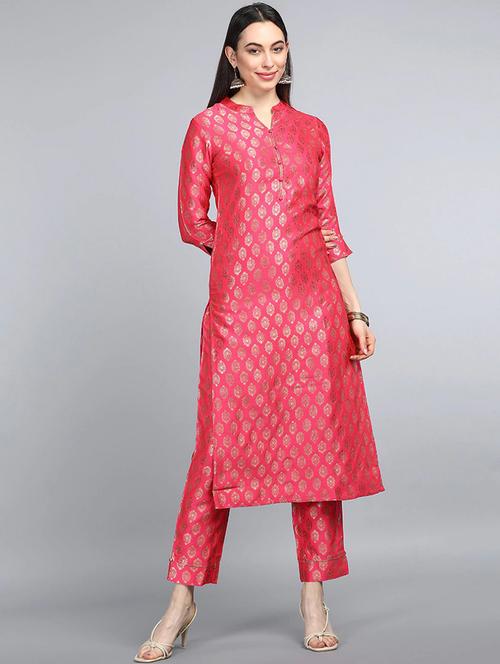ethnic motif kurta pant set - 19816318 - Very Small Image - 1
