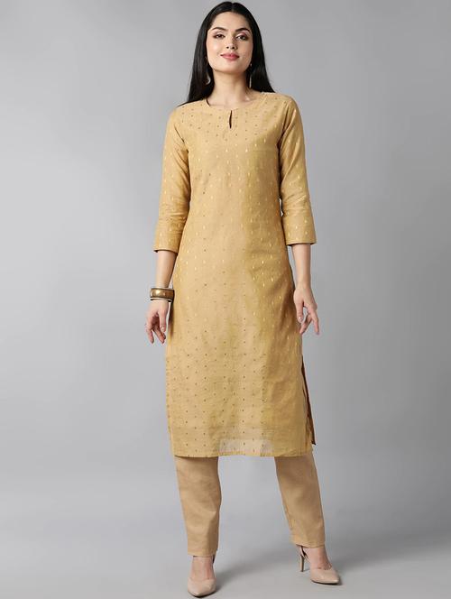 zari work kurta pant set - 19816333 - Very Small Image - 1