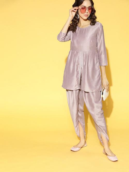 zari work kurta pant set - 19816339 - Very Small Image - 1