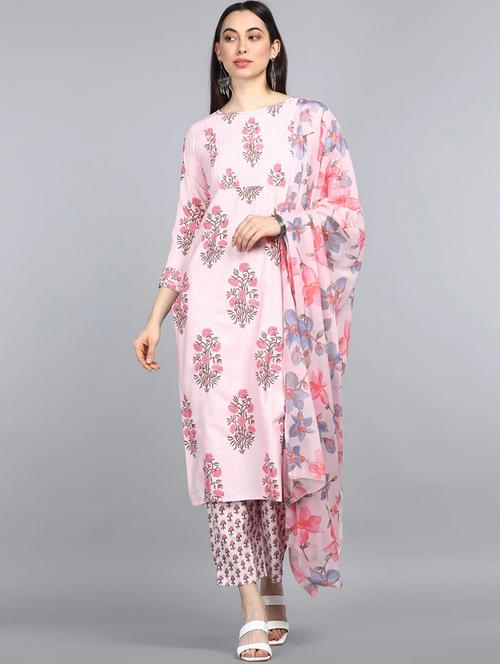 floral print kurta pant set - 19816381 - Very Small Image - 1