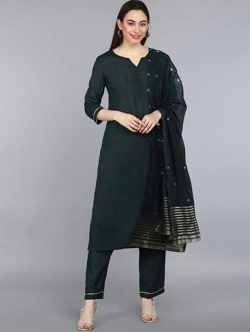 solid kurta pant set - 19816439 - Very Small Image - 1