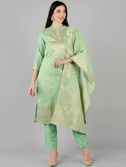 zari work suit set - 19816457 - Very Small Image - 1