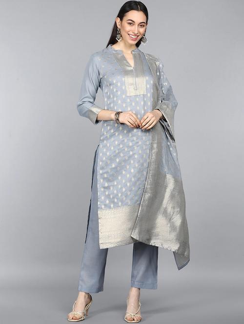 zari work suit set - 19816461 - Very Small Image - 1