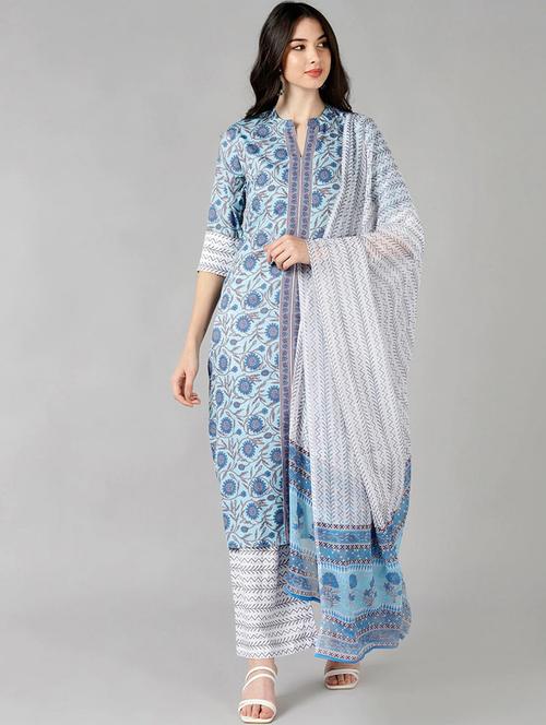 kalamkari print suit set - 19816481 - Very Small Image - 1