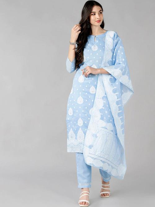 zari work suit set - 19816490 - Very Small Image - 1