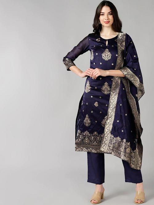 zari work suit set - 19816505 - Very Small Image - 1
