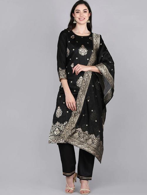 zari work suit set - 19816535 - Very Small Image - 1