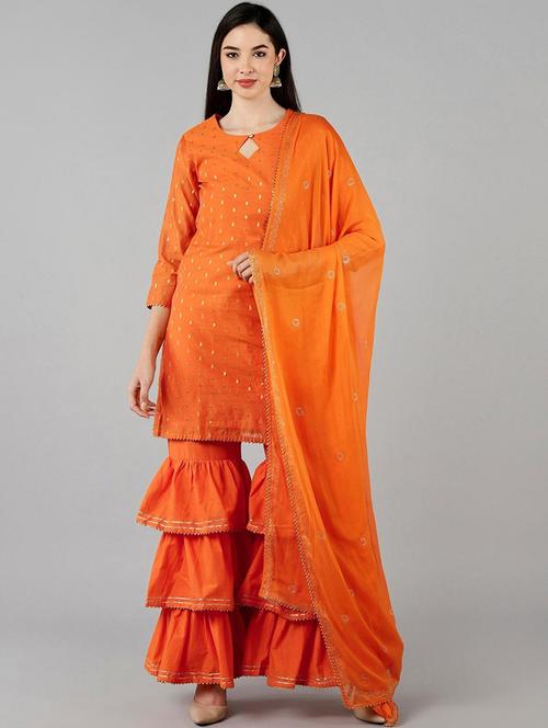 zari work suit set - 19816544 - Very Small Image - 1