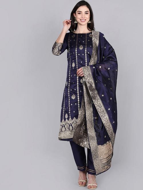 zari work suit set - 19816548 - Very Small Image - 1