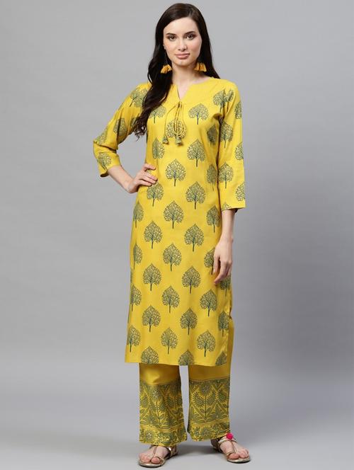 printed kurta palazzo set - 19816641 - Very Small Image - 1