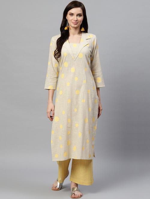 printed kurta palazzo set - 19816658 - Very Small Image - 1