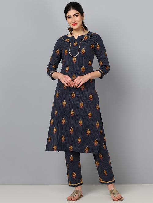 printed kurta pant set - 19816728 - Very Small Image - 1