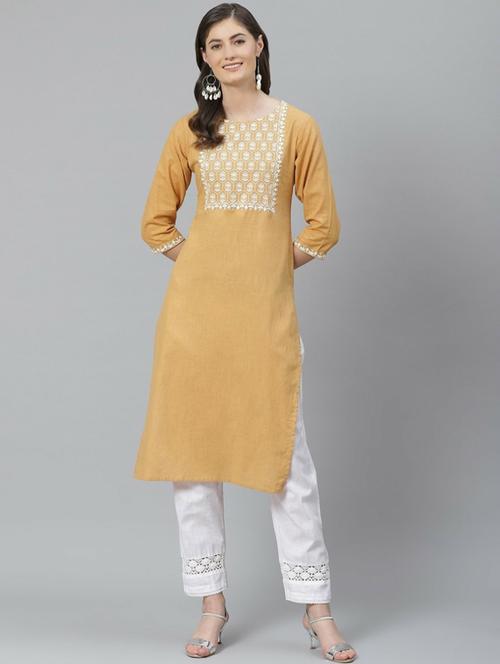 embroidered kurta pant set - 19816762 - Very Small Image - 1