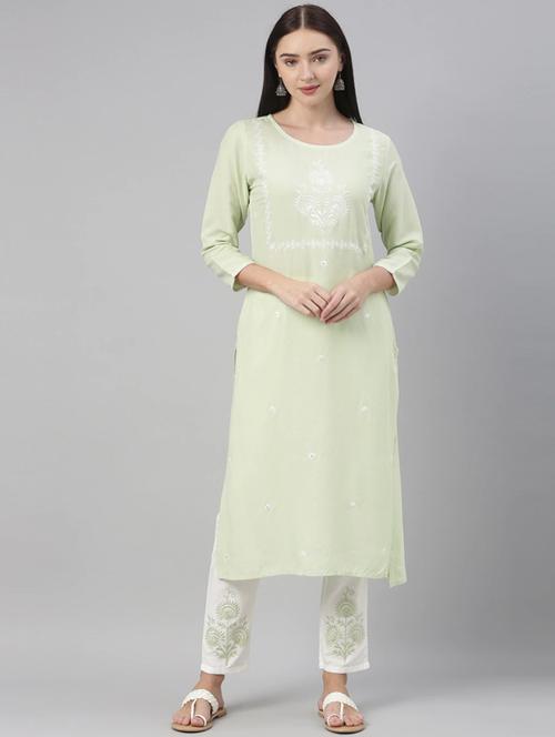 embroidered kurta pant set - 19816775 - Very Small Image - 1