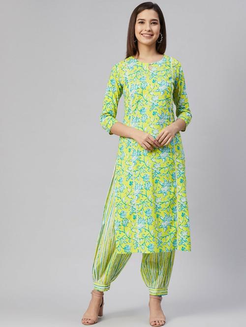 printed kurta salwar set - 19816781 - Very Small Image - 1