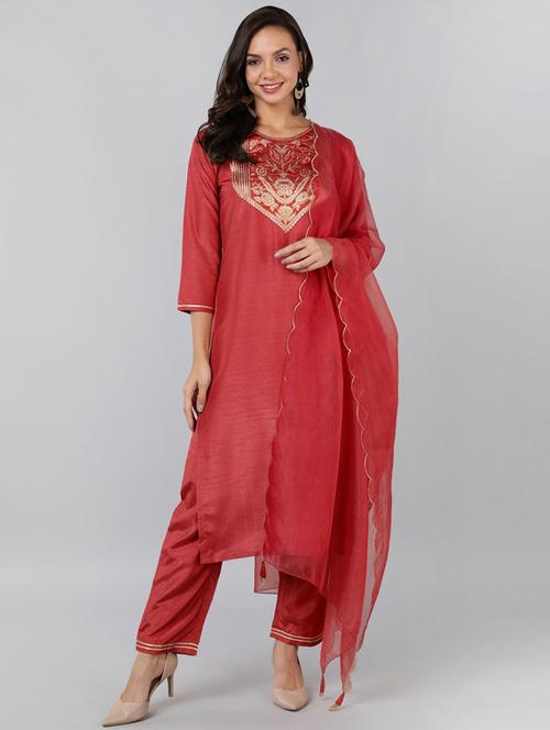 zari work suit set - 19817181 - Very Small Image - 1