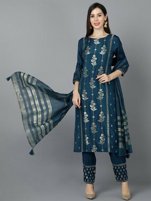zari work suit set - 19817233 - Very Small Image - 1