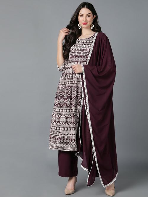 chikankari suit set - 19817241 - Very Small Image - 1