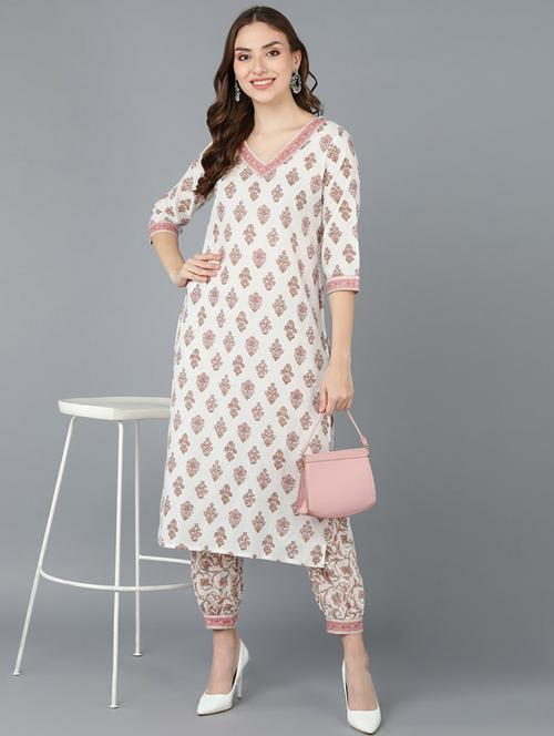 printed kurta pant set - 19817302 - Very Small Image - 1