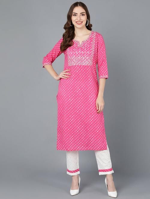 printed kurta pant set - 19817306 - Very Small Image - 1