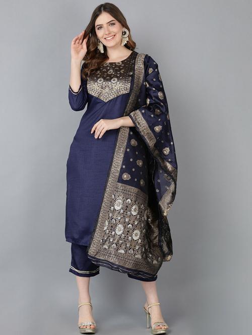zari work suit set - 19817343 - Very Small Image - 1