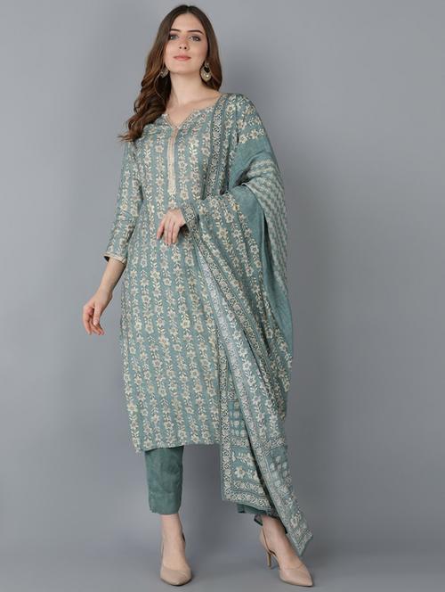 floral printed suit set - 19817348 - Very Small Image - 1
