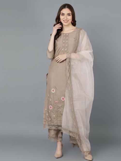 embroidered suit set - 19817509 - Very Small Image - 1