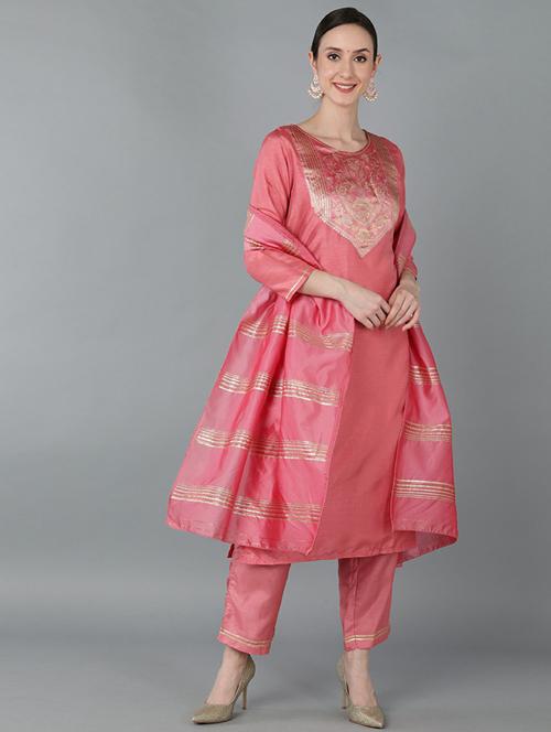 zari work suit set - 19817525 - Very Small Image - 1