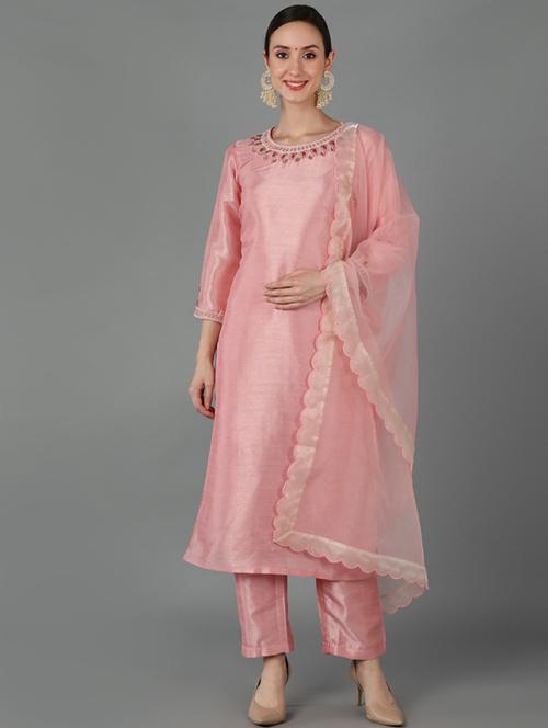 embroidery work suit set - 19817541 - Very Small Image - 1
